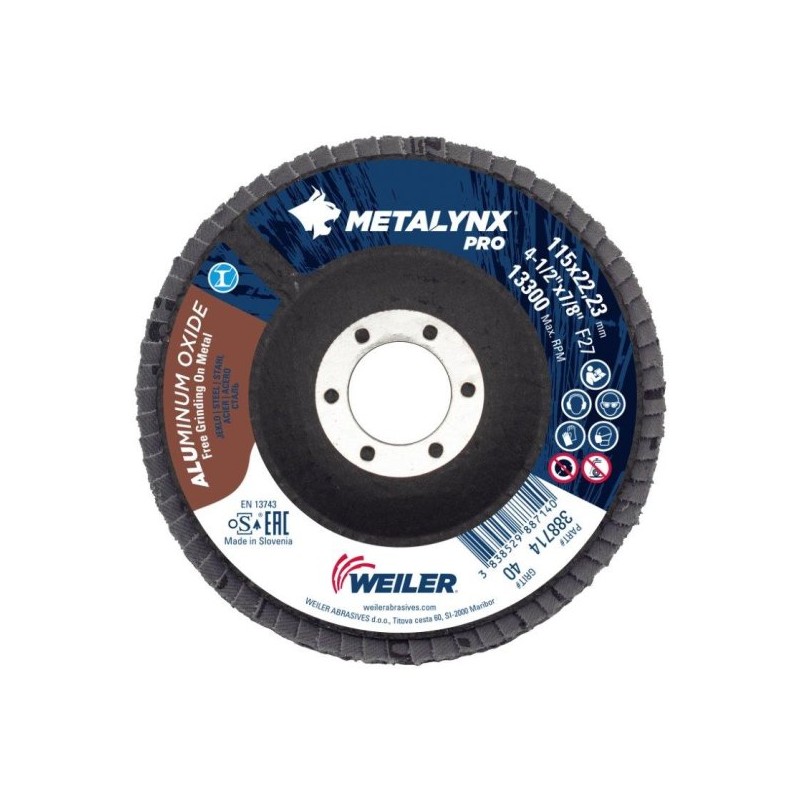 BRUSNI DISK LAMELNI ALUMINUM OXIDE 125mm 120 KOSI METALYNX PRO