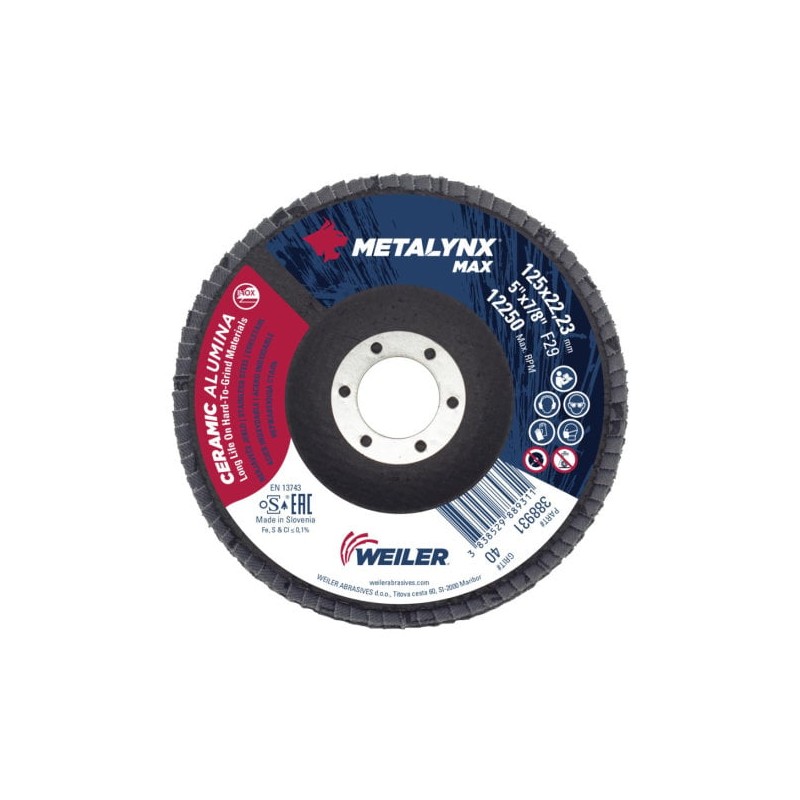 BRUSNI DISK LAMELNI CERAMIC 125mm 80 KOSI METALYNX MAX